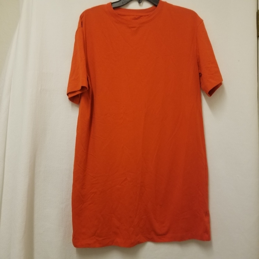 Vibrant Orange T-shirt Dress